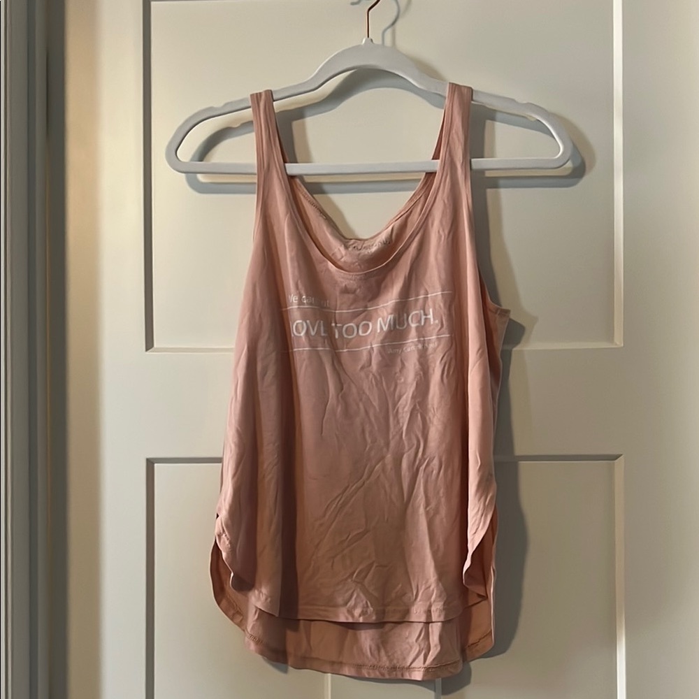 Pink Sleeveless Tank Top Relaxed Fit